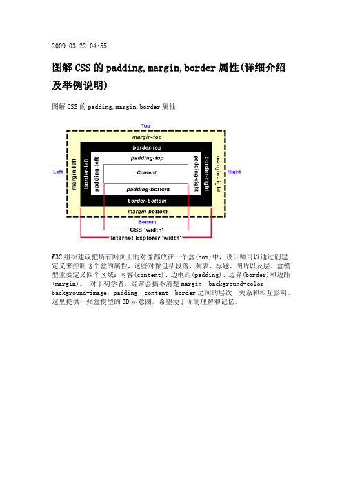 图解CSS的padding,margin,border属性(详细介绍及举例说明)