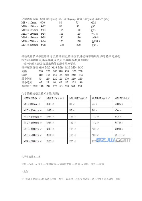 化学锚栓知识