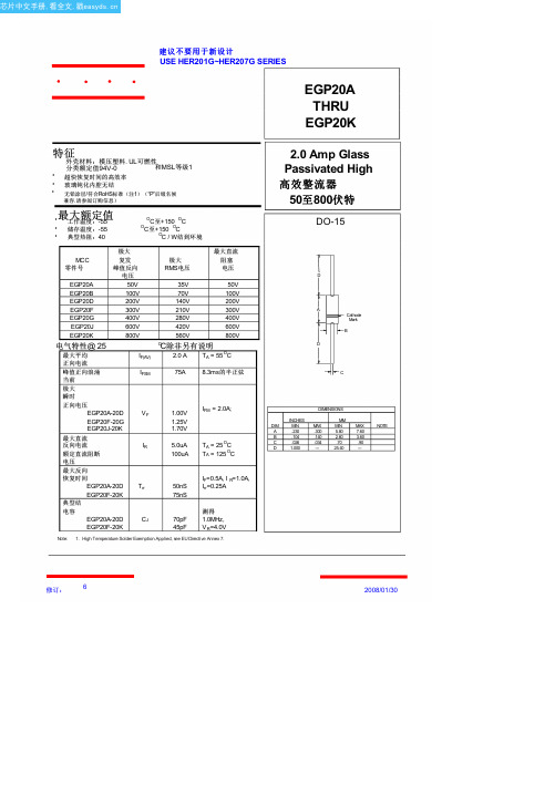 EGP20G中文资料(Micro Commercial)中文数据手册「EasyDatasheet - 矽搜」