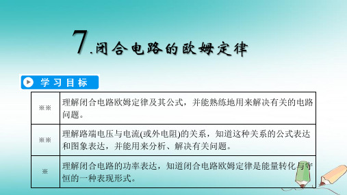 闭合电路欧姆定律课件