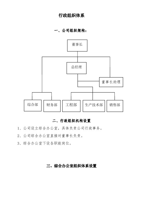 公司行政组织体系