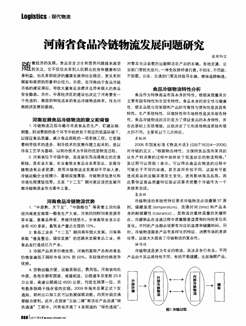 河南省食品冷链物流发展问题研究