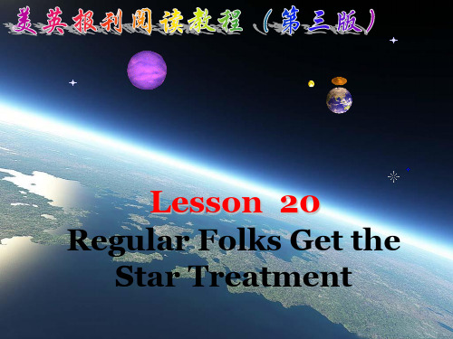 美英报刊阅读教程课件 Lesson20