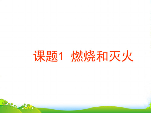 人教版九年级化学上册 第七单元 课题1 燃烧和灭火(共32张PPT)