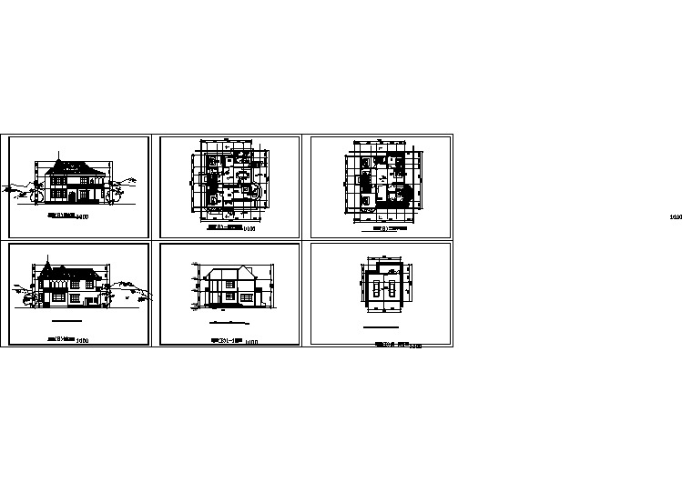 某地两层带车库私人别墅建筑施工图