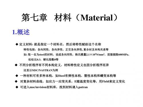 【2019年整理】第7章材料Material