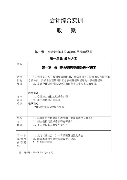 会计综合实训 - 渤海大学