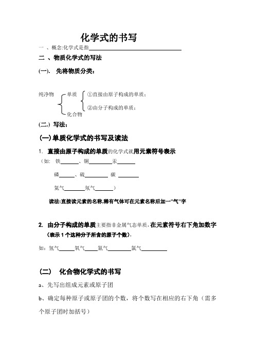 化学式的写法