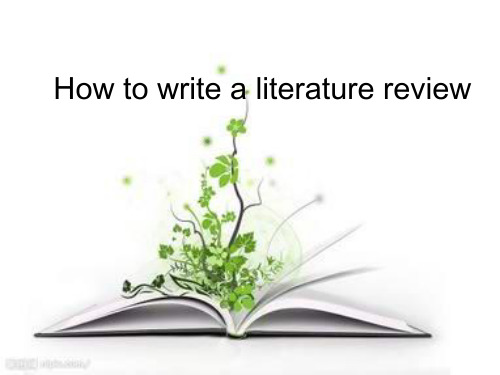 How to write literature review.ppt