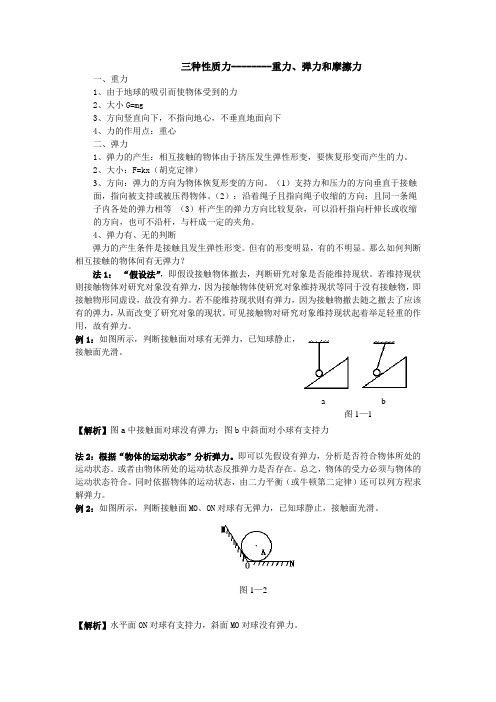 三种性质力知识讲解