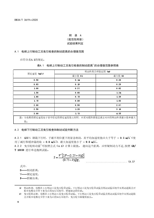 电梯曳引能力试验结果判定、综合测试报告