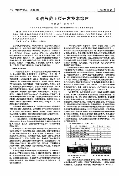 页岩气藏压裂开发技术综述