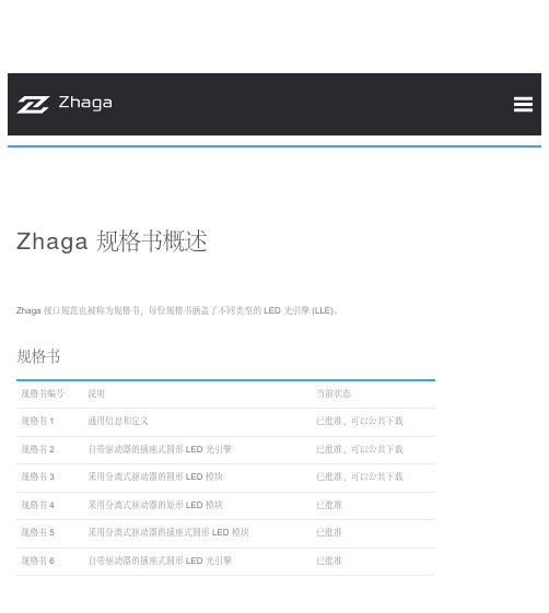 Zhaga 规格书概述 - Zhaga Consortium