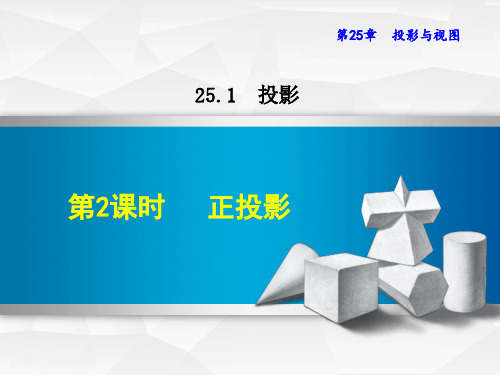 2021春沪科版九年级数学下册 第25章 25.1.2  正投影