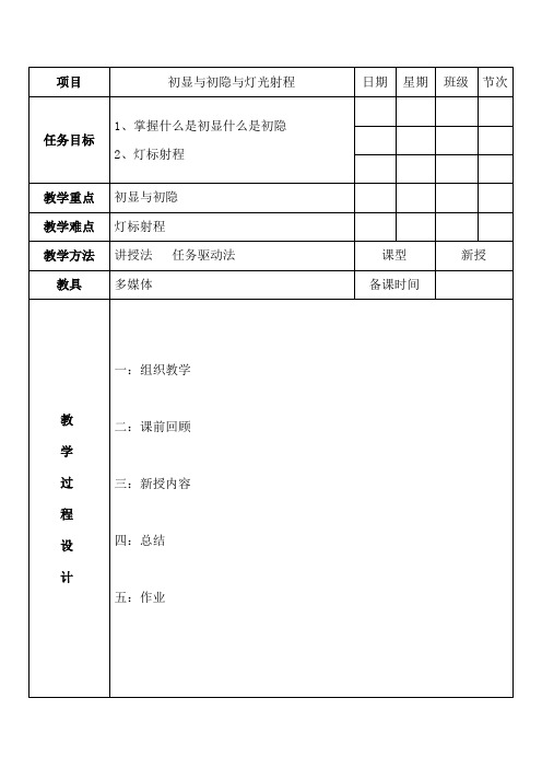 14.初显与初隐与灯光射程