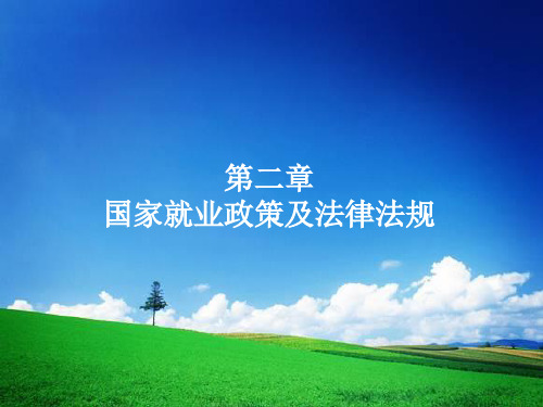 就业指导与创业教育——第二章 国家就业政策及法律法规