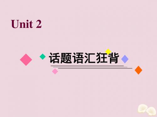 2020届高考英语一轮复习话题语汇狂背Unit2Poems课件新人教版选修6