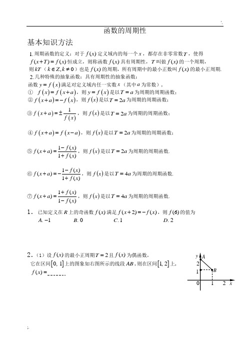 函数的周期性(基础+复习+习题+练习)