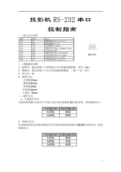 投影机RS-232串口