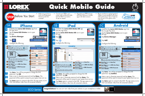 Lorex ECO Stratus移动应用程序用户指南说明书