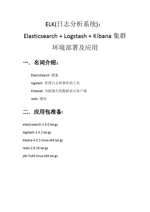 ELK集群部署手册