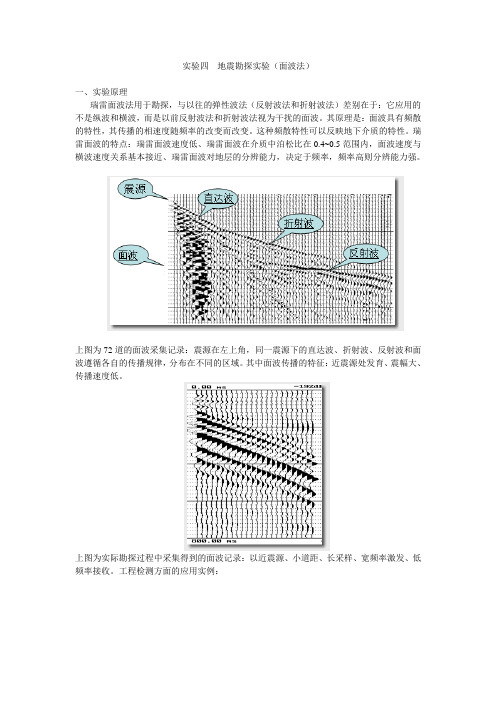 4实验四地震勘探实验(面波法)