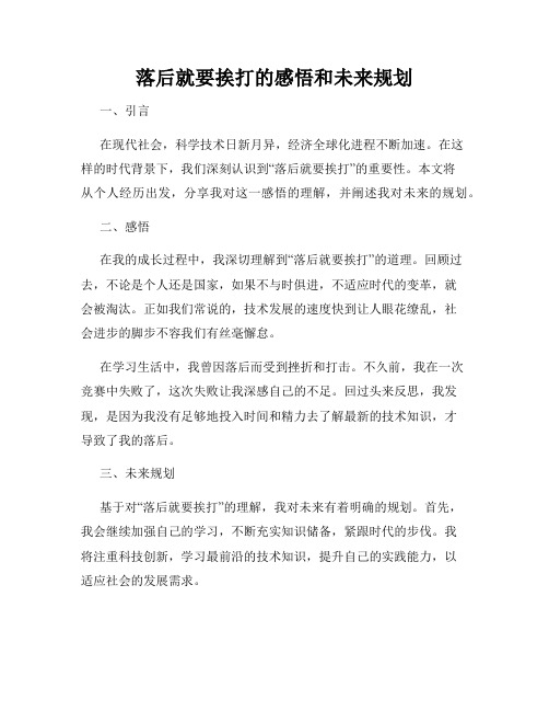 落后就要挨打的感悟和未来规划