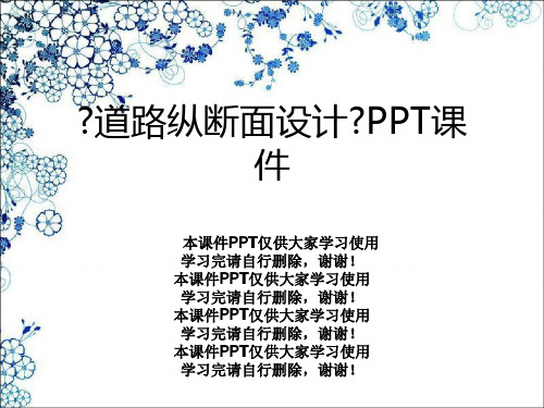 《道路纵断面设计》PPT课件