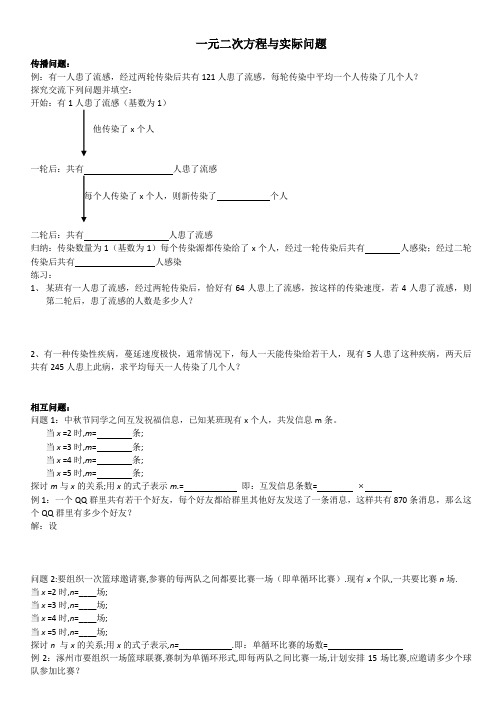 一元二次方程与实际问题