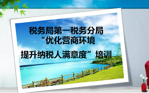 税务优化税收营商环境+提升纳税人满意度培训课件PPT模板