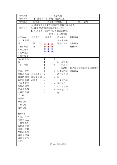 优质教案《推铁环》