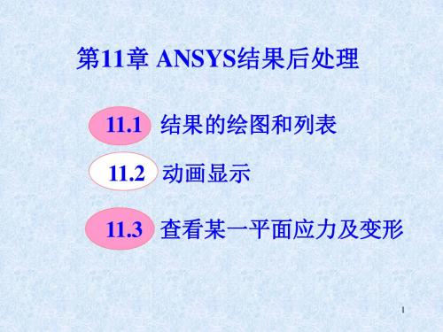 第11章--ANSYS后处理
