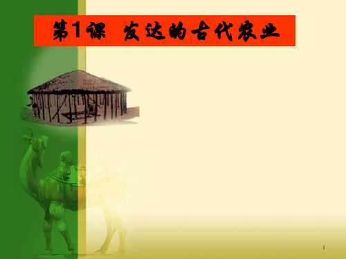 高中历史第1课发达的古代农业新人教版必修ppt课件