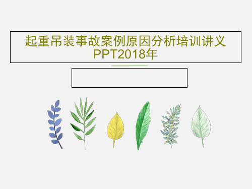 起重吊装事故案例原因分析培训讲义PPT2018年共36页文档
