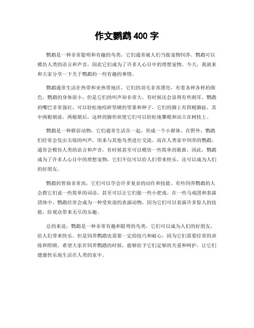 作文鹦鹉400字