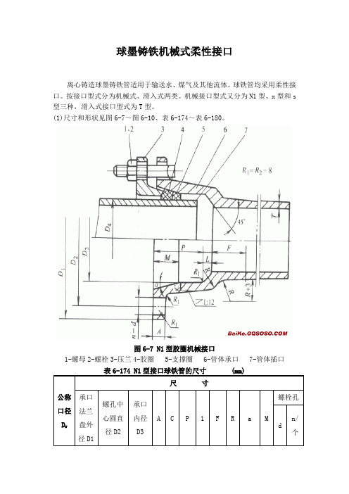 球墨铸铁机械式柔性接口(精选)