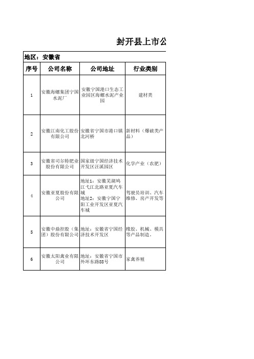 崇文上市公司统计表副本11.xls