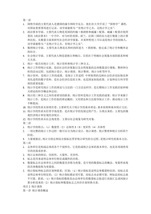 自考统计基础复习参考资料