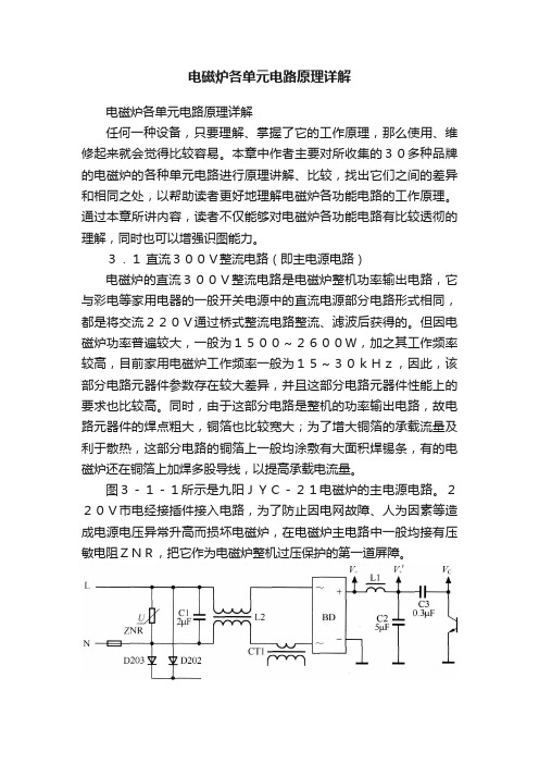 电磁炉各单元电路原理详解