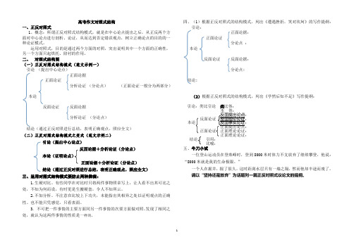 高考满分作文结构之对照式