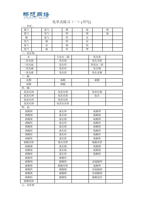 化学式书写练习[精品文档]