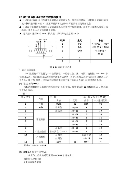 电子称接口文件说明