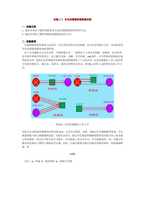 20.光电传感器转速测量实验