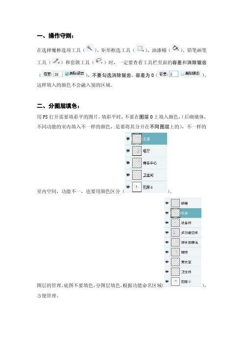 ps填彩平的注意事项