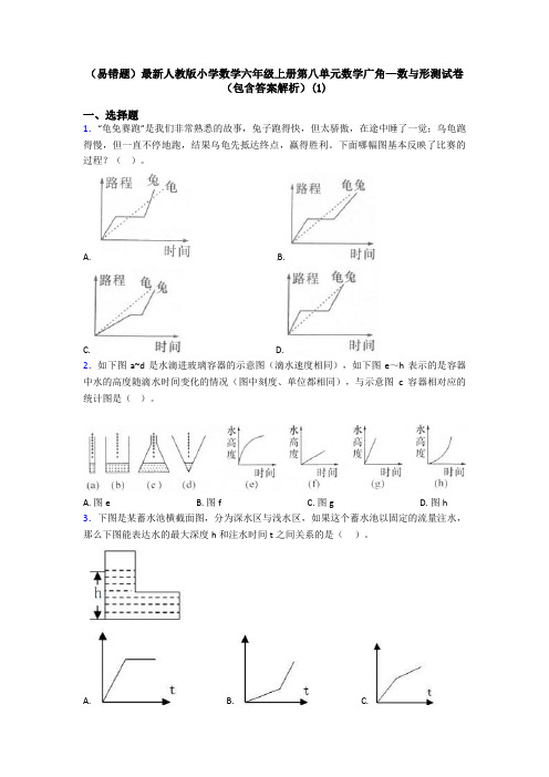 (易错题)最新人教版小学数学六年级上册第八单元数学广角—数与形测试卷(包含答案解析)(1)