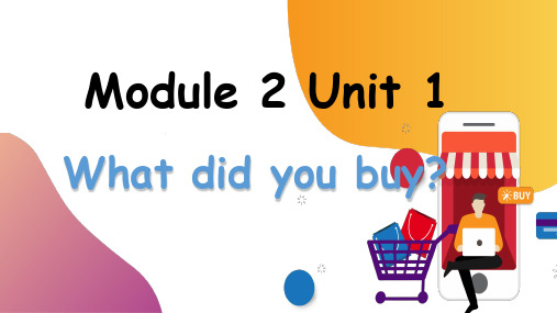 Module 2 Unit 1 What did you buy(课件)五年级英语上册(外研版三起)