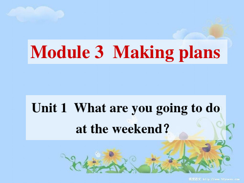 外研版英语七年级下册教学课件Module3Unit 1 What are you going to do at the weekend (共14张PPT)
