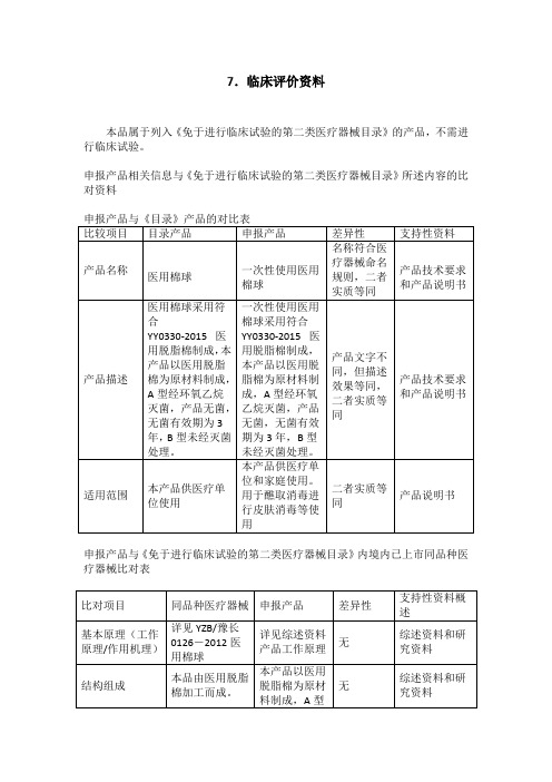 7.临床评价资料