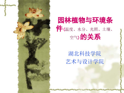 2013园林植物与环境条件(温度、水分、光照、土壤、空气)的关系--彭修改