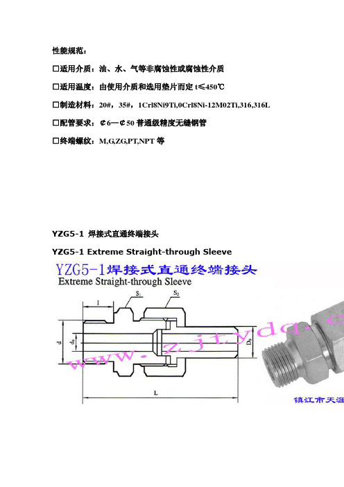 YZG5 焊接式管接头